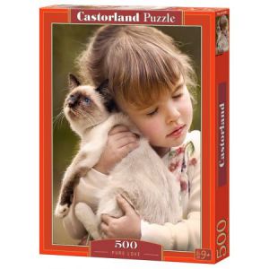 Puzzle Castorland 500el Prawdziwa miłość - dziewczynka z kotem